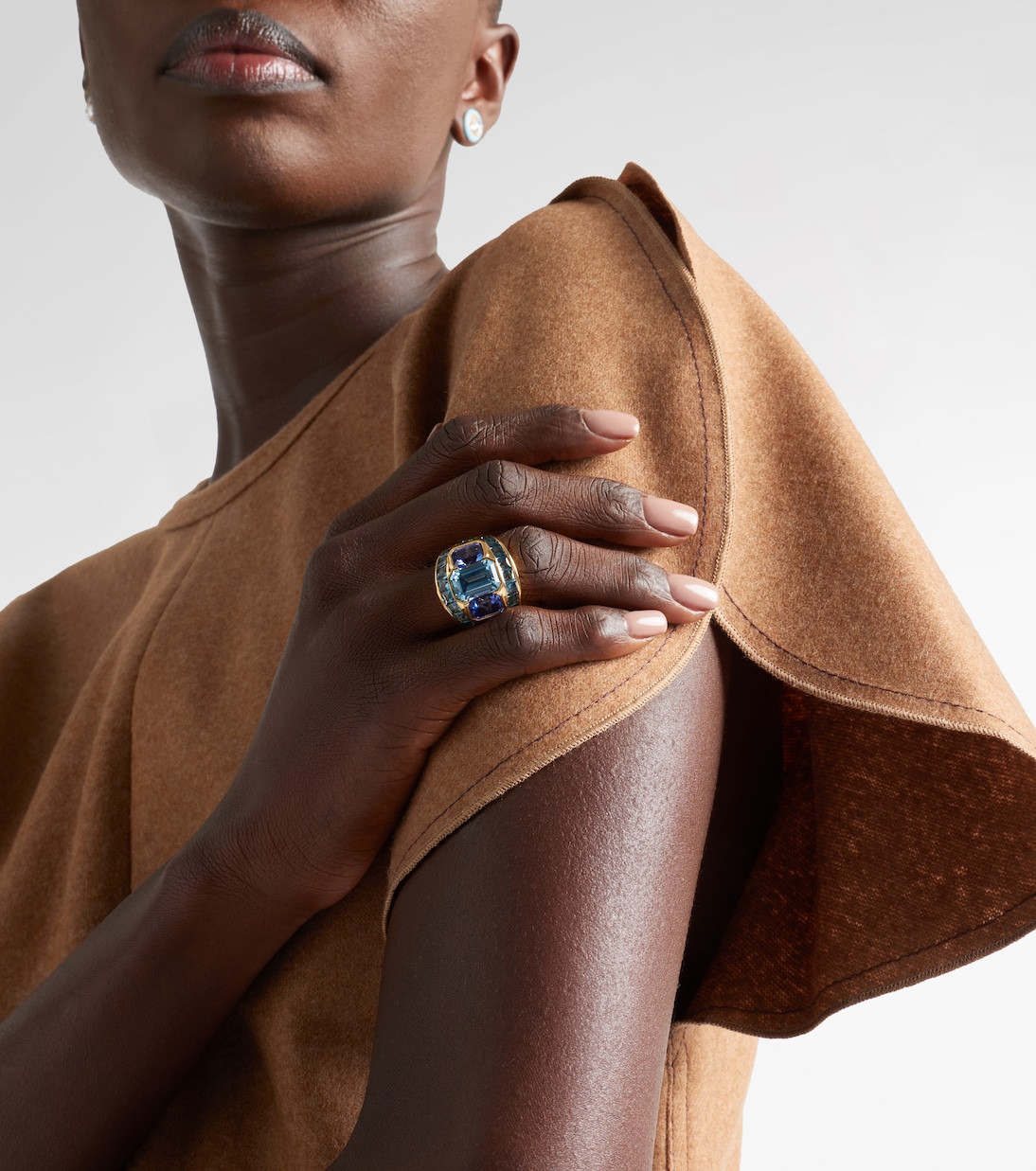 Ezia 18kt gold ring with gemstones | Marina B