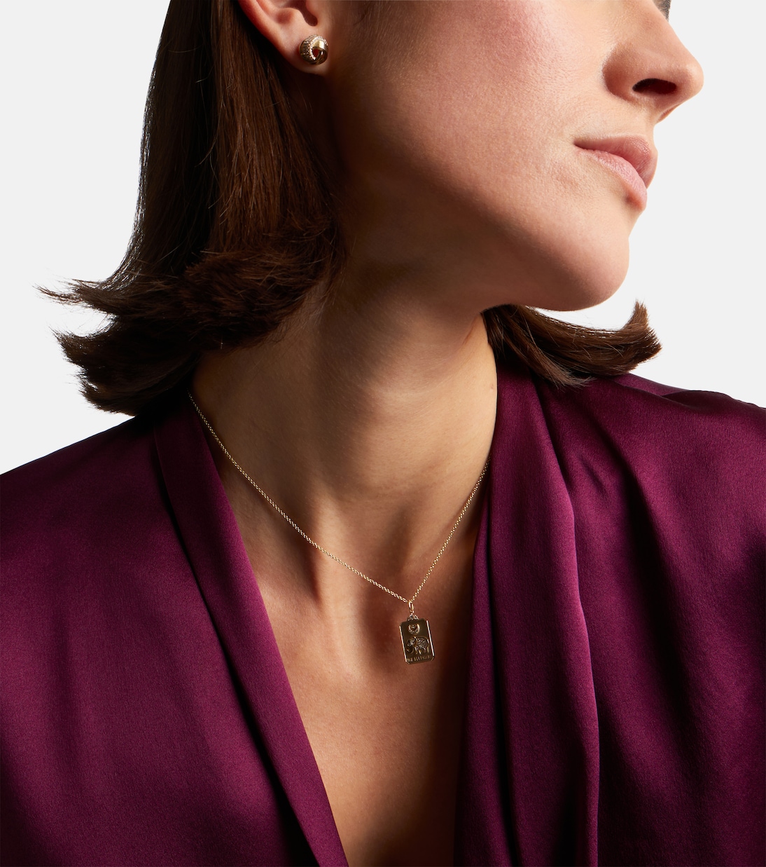 The Elephant Tarot Card 14kt gold pendant necklace with diamonds | Sydney Evan