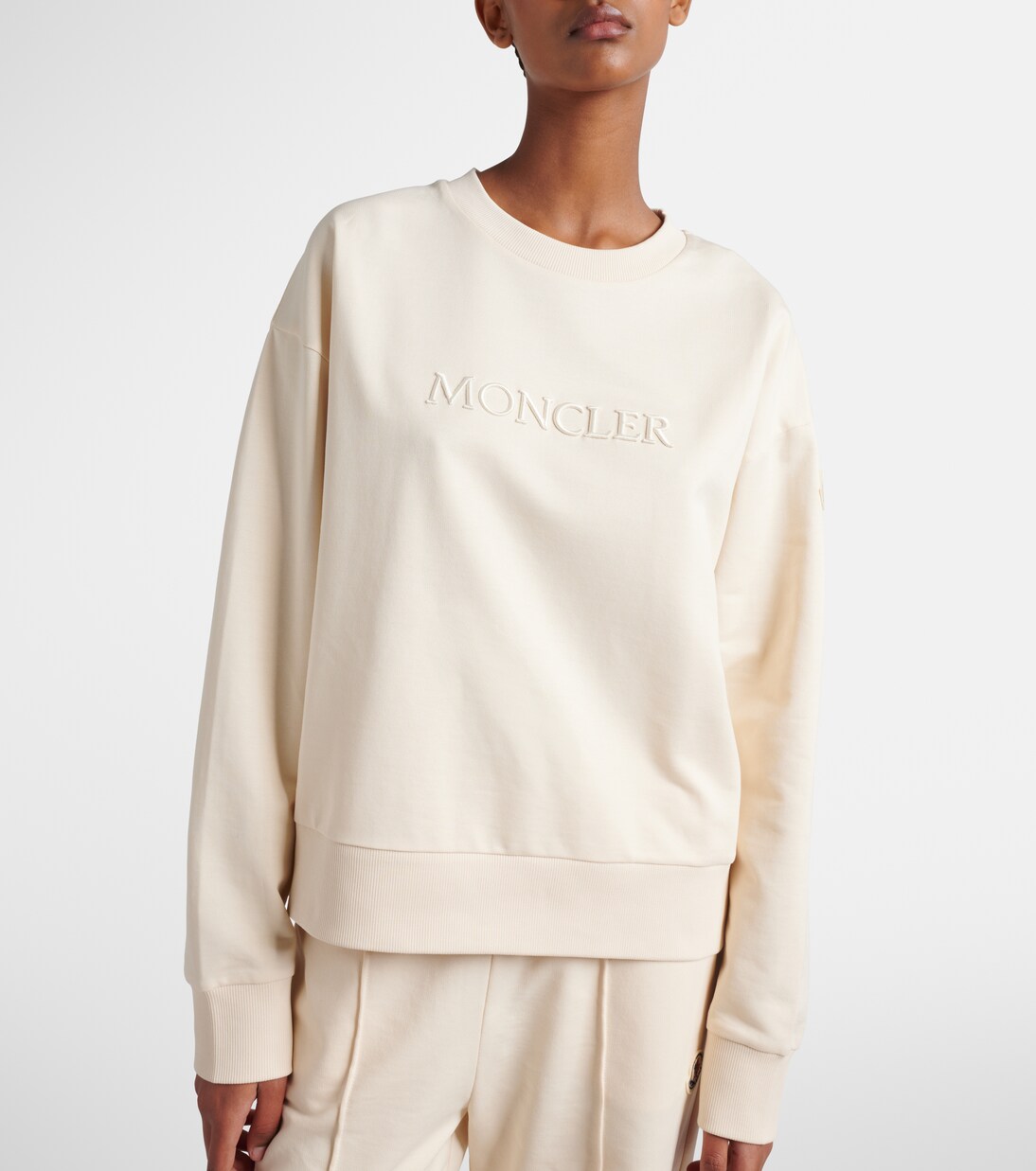 Logo cotton jersey sweatshirt | Moncler