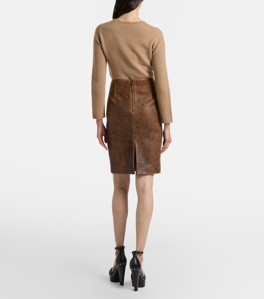 Leather midi skirt | Chloé
