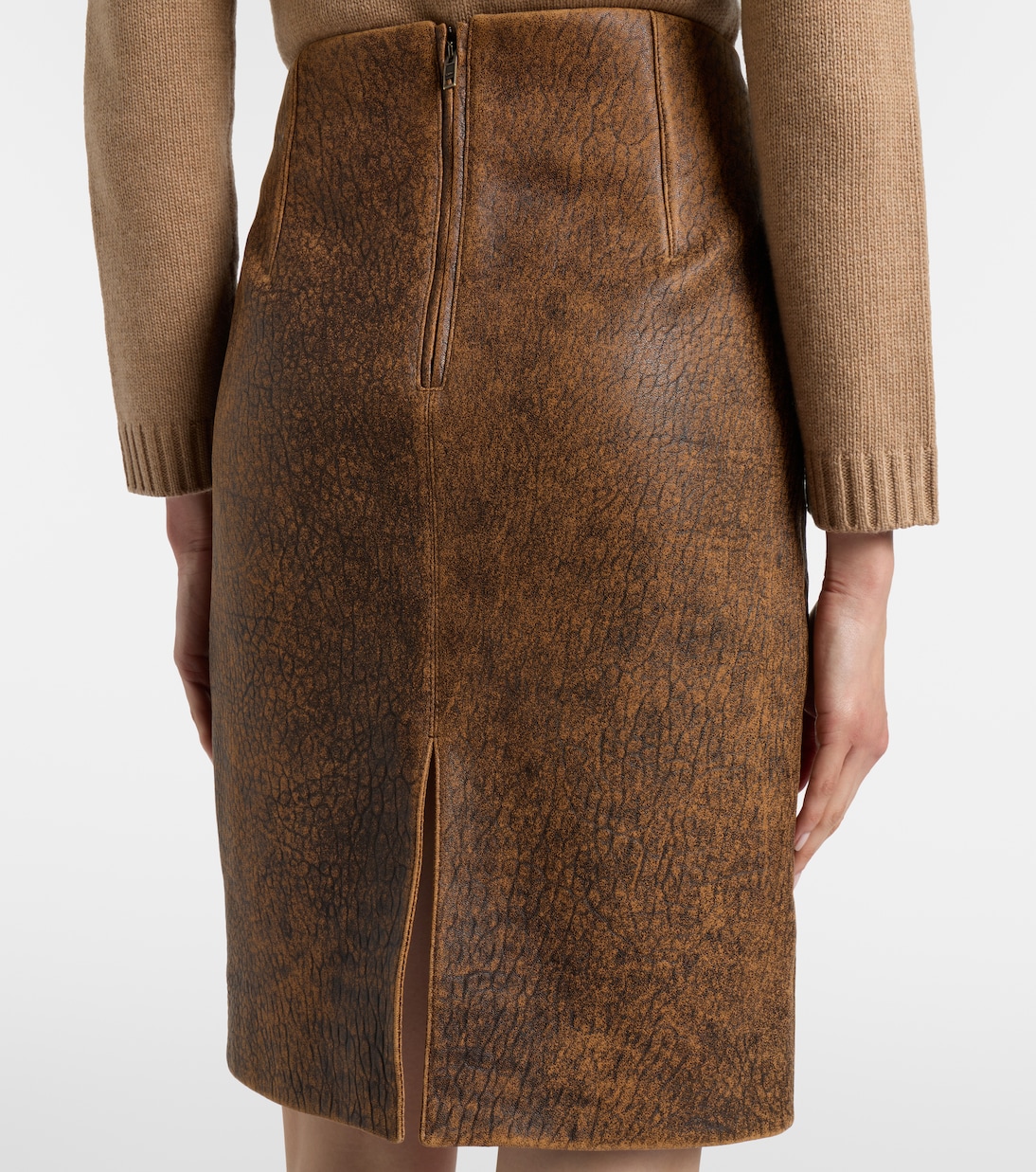 Leather midi skirt | Chloé
