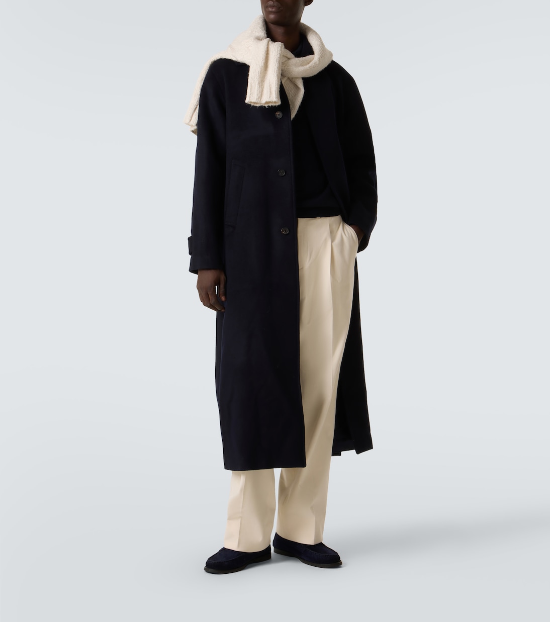 Belted wool overcoat | Saman Amel