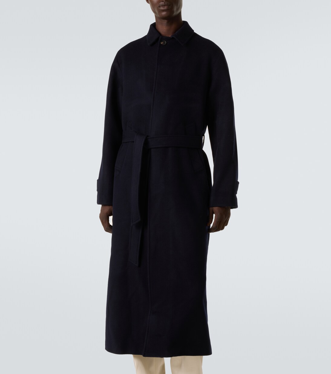 Belted wool overcoat | Saman Amel