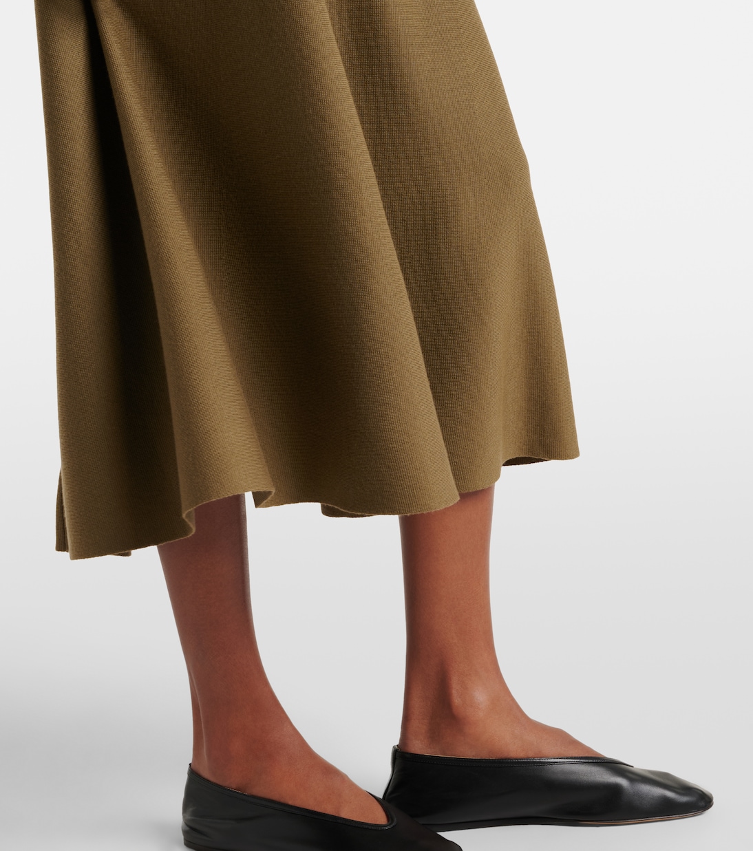 Virgin wool midi skirt  | Jardin des Orangers