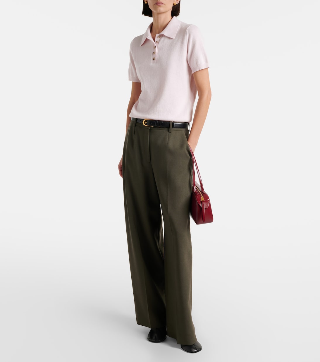 Cotton and cashmere polo shirt | Jardin des Orangers