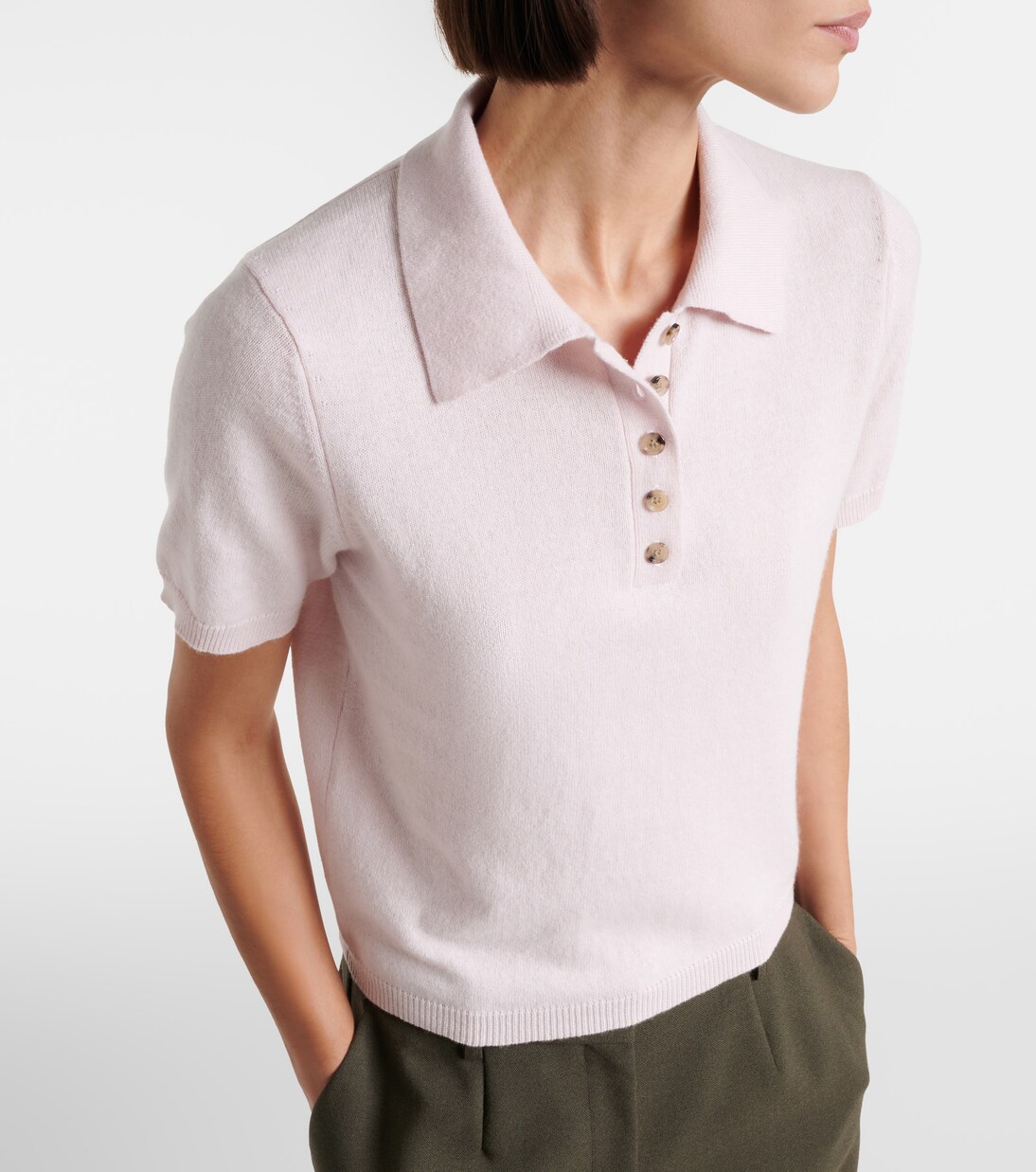 Cotton and cashmere polo shirt | Jardin des Orangers