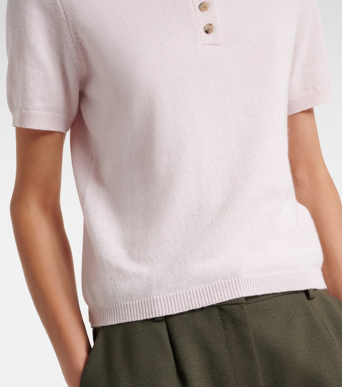 Cotton and cashmere polo shirt | Jardin des Orangers