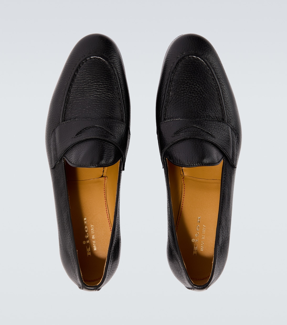 Leather penny loafers | Kiton