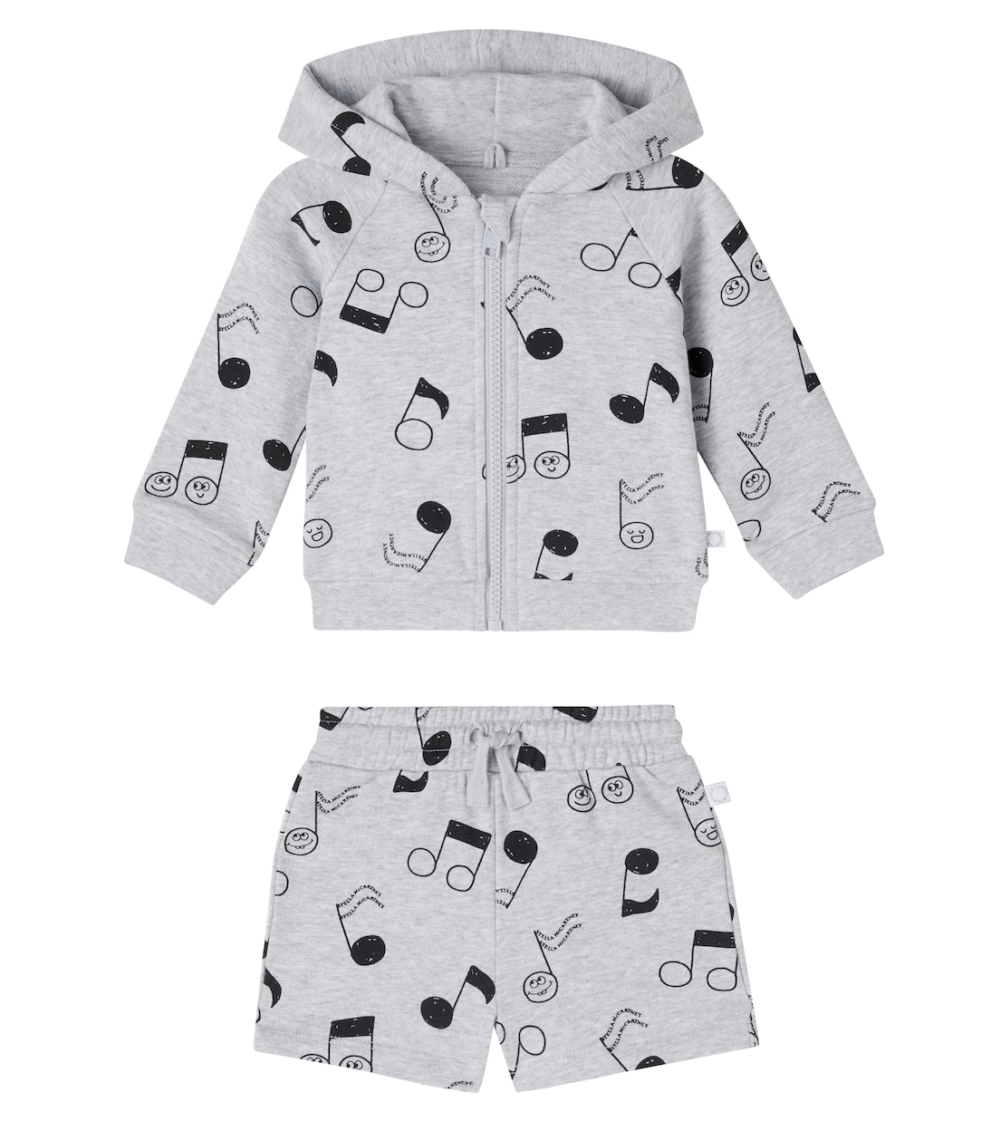 Baby cotton fleece hoodie and shorts set | Stella McCartney Kids