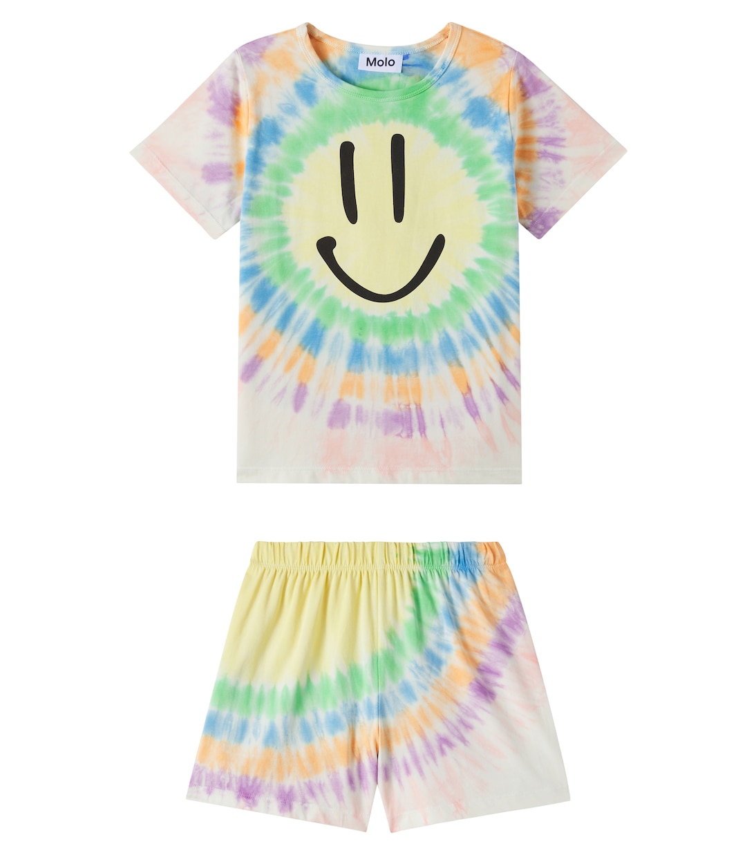 Printed tie-dye cotton-blend pajamas | Molo