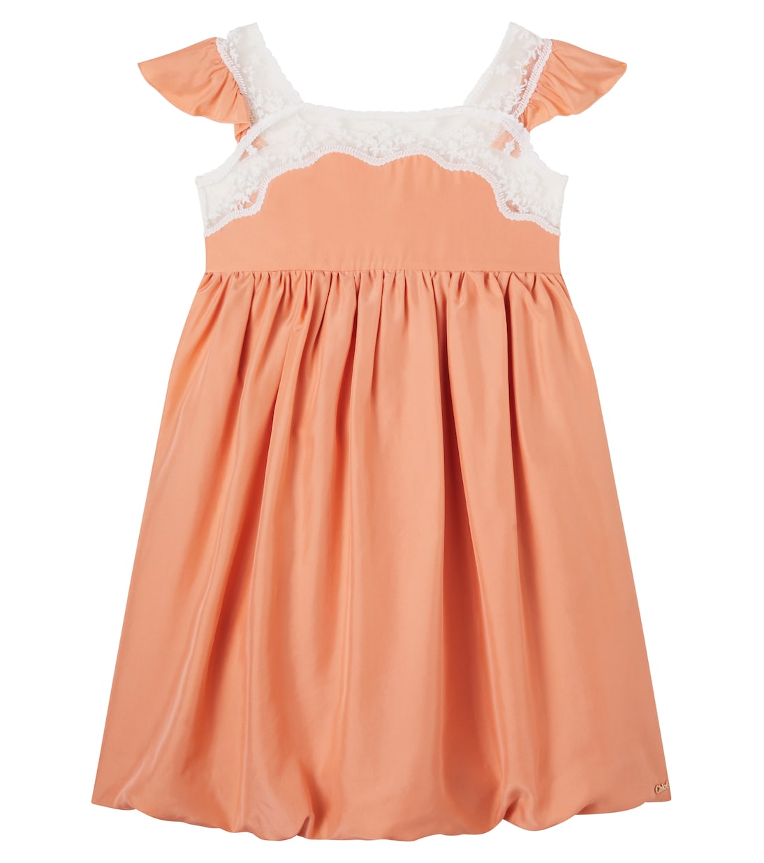 Kleid aus Seide mit Spitze | Chloé Kids