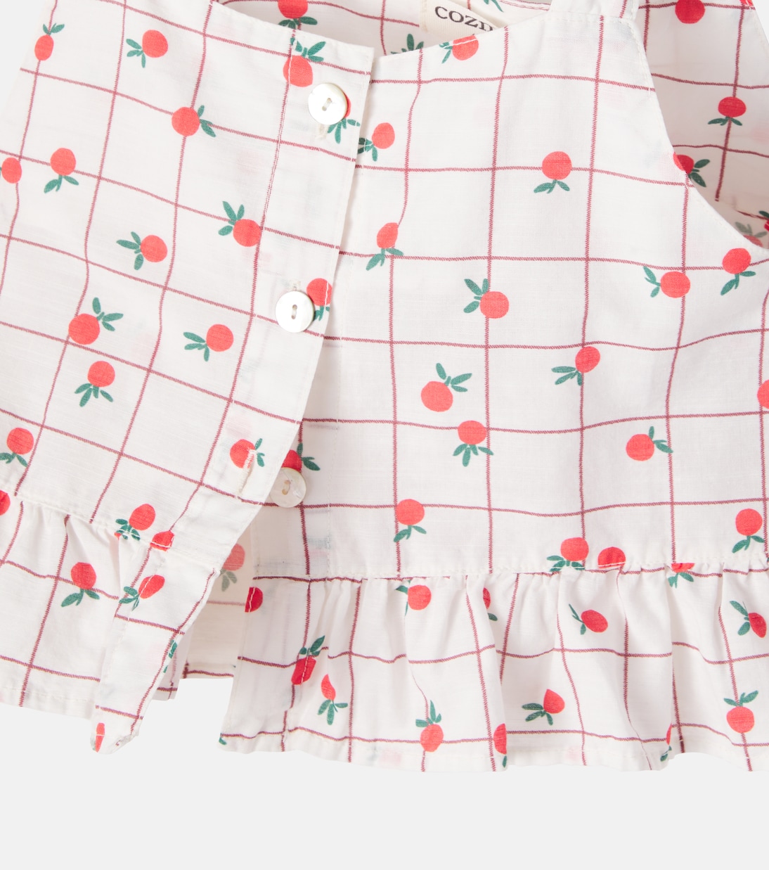 Salvia printed cotton poplin top | Cozmo