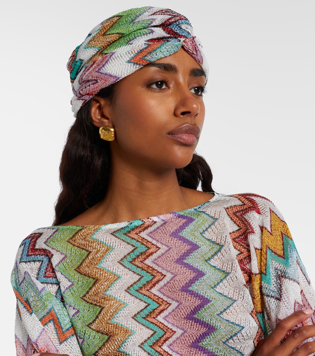 Zigzag lamé headband | Missoni