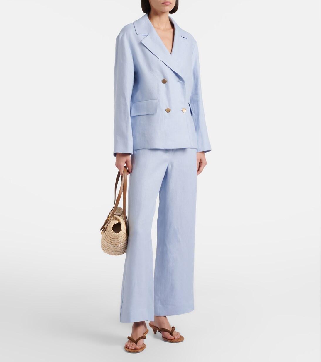 Avenue double-breasted linen blazer | 'S Max Mara