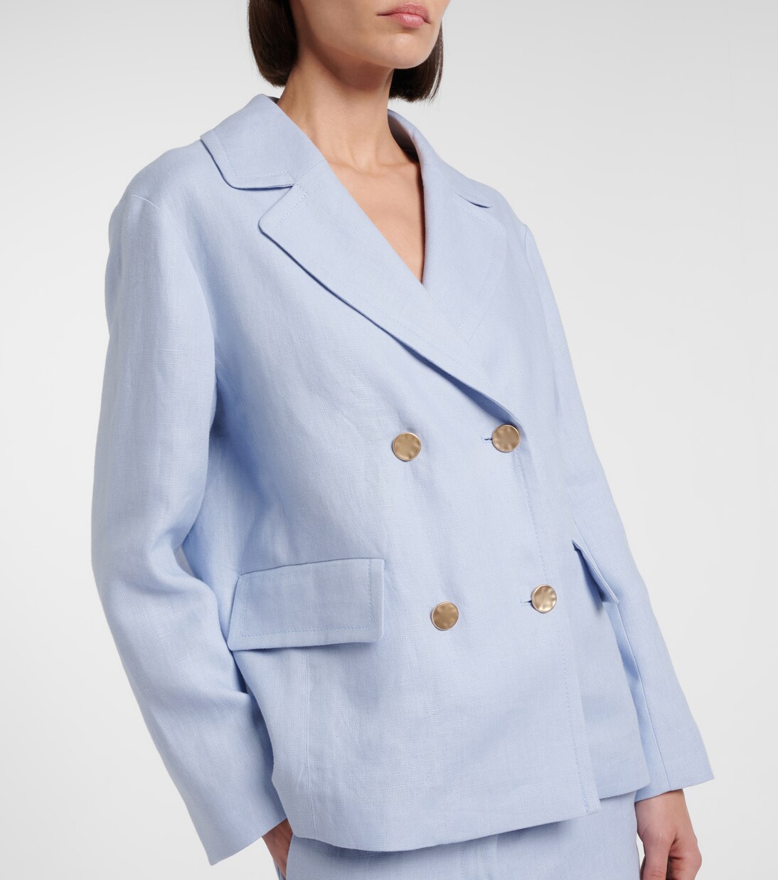 Avenue double-breasted linen blazer | 'S Max Mara
