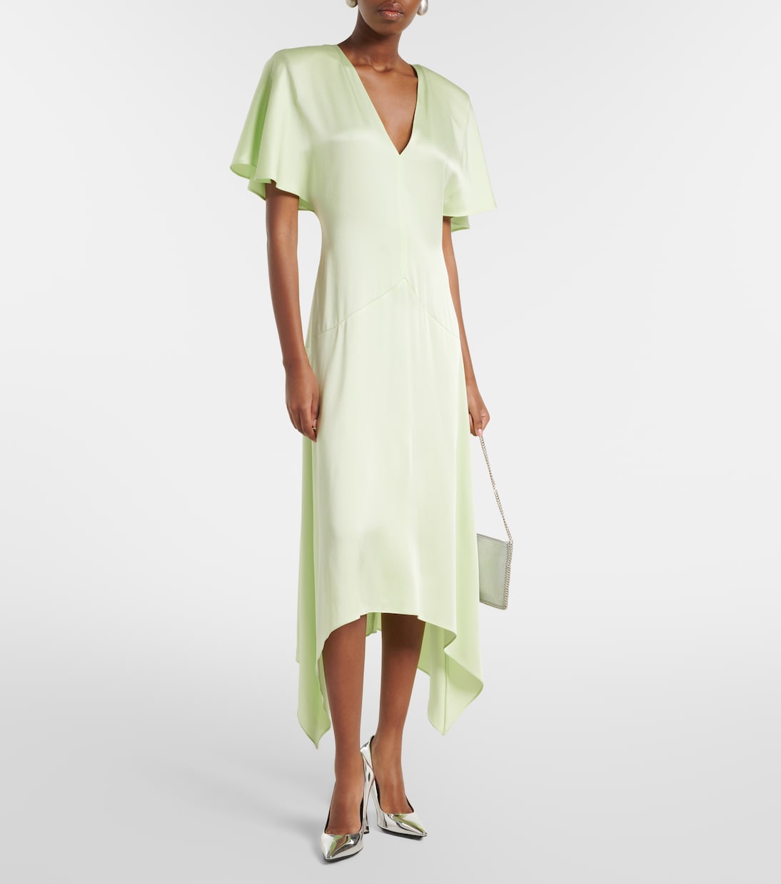 Envers satin midi dress | Stella McCartney