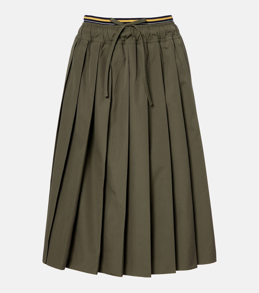 Pleated poplin midi skirt | Prada
