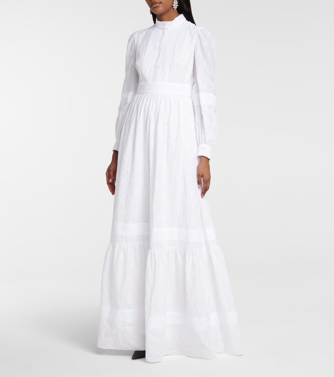 Robe de mariée longue Ulrica en coton mélangé | Erdem
