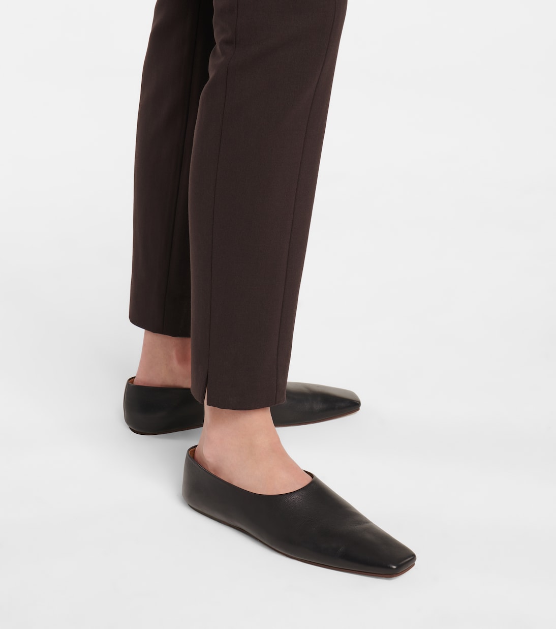 Sovino mid-rise wool-blend pants | The Row