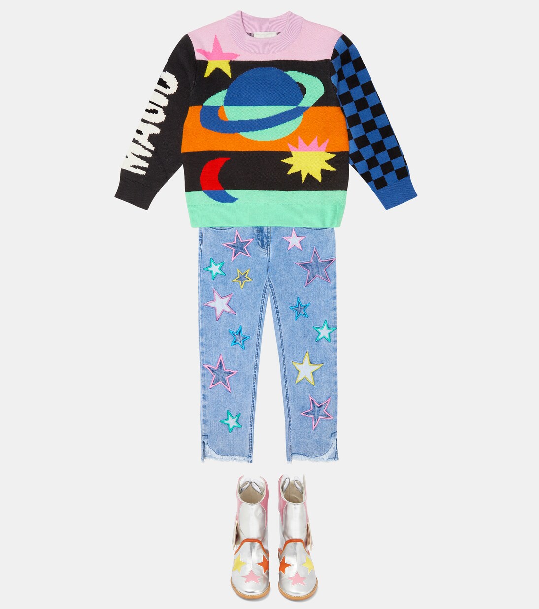 Pullover in jacquard di misto cotone | Stella McCartney Kids