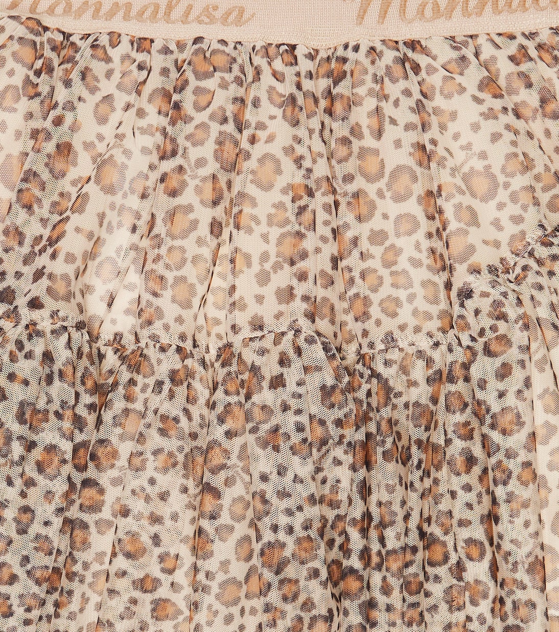 Falda de tul con estampado de leopardo | Monnalisa