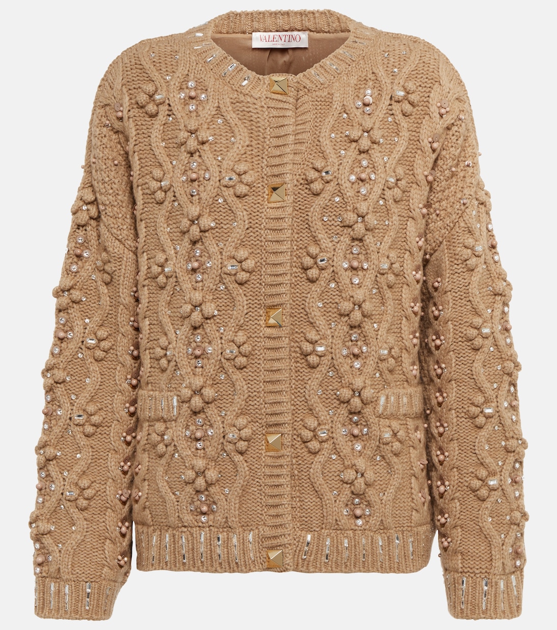 Cardigan in misto lana con cristalli | Valentino