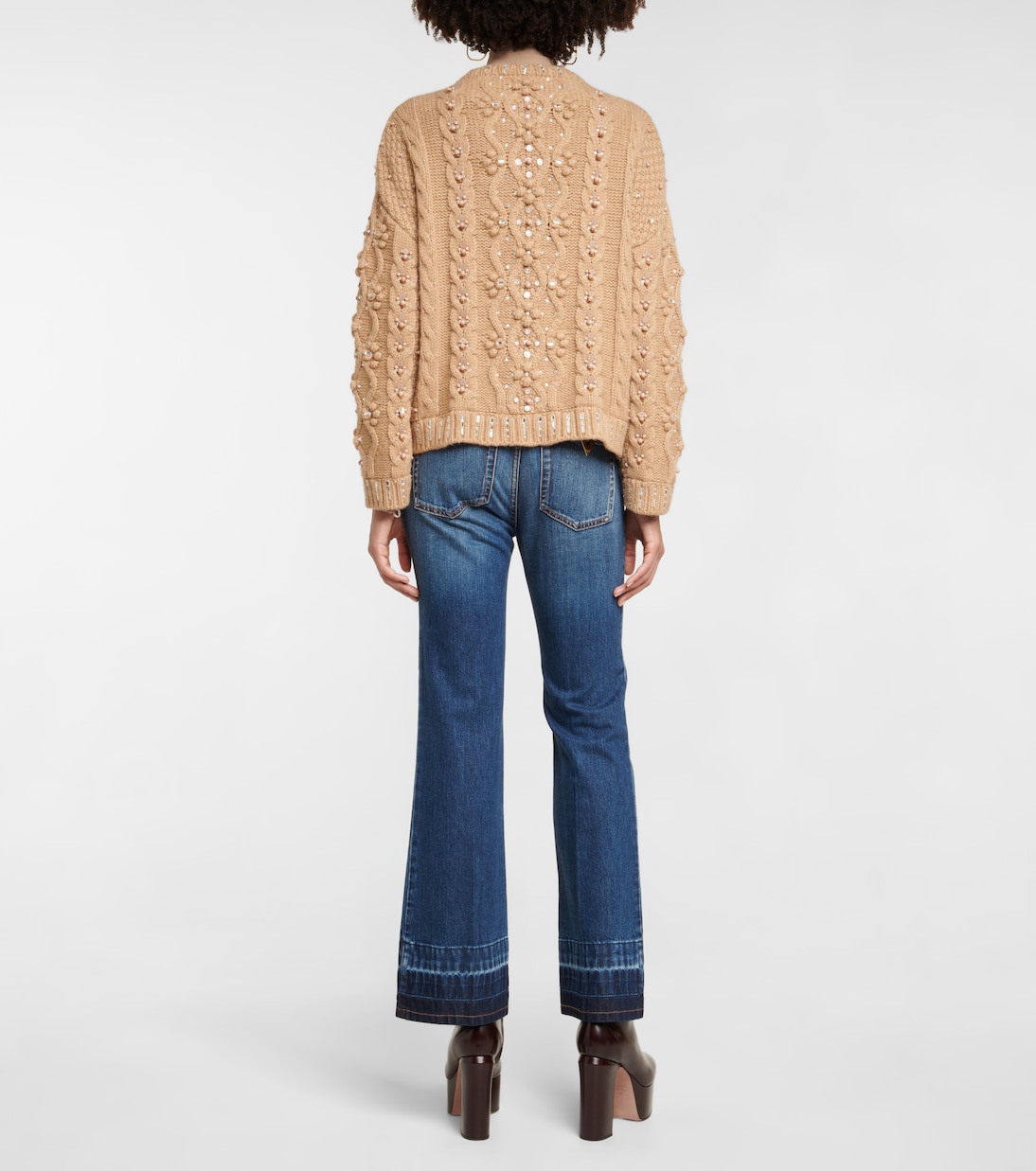 Cardigan in misto lana con cristalli | Valentino