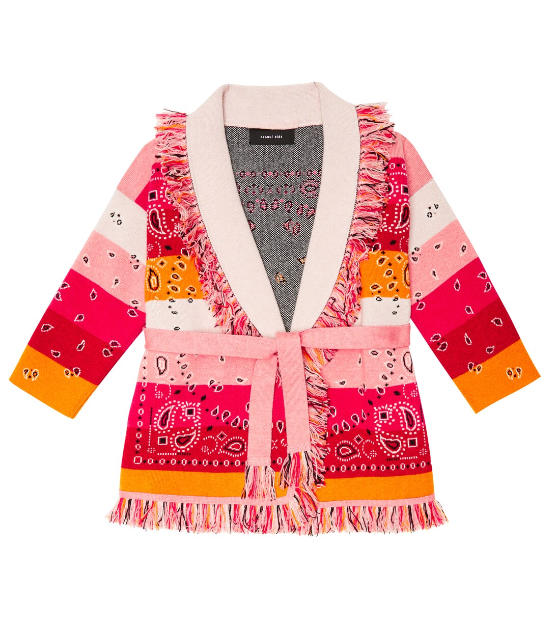 Cardigan Striped Bandana aus Kaschmir | Alanui Kids