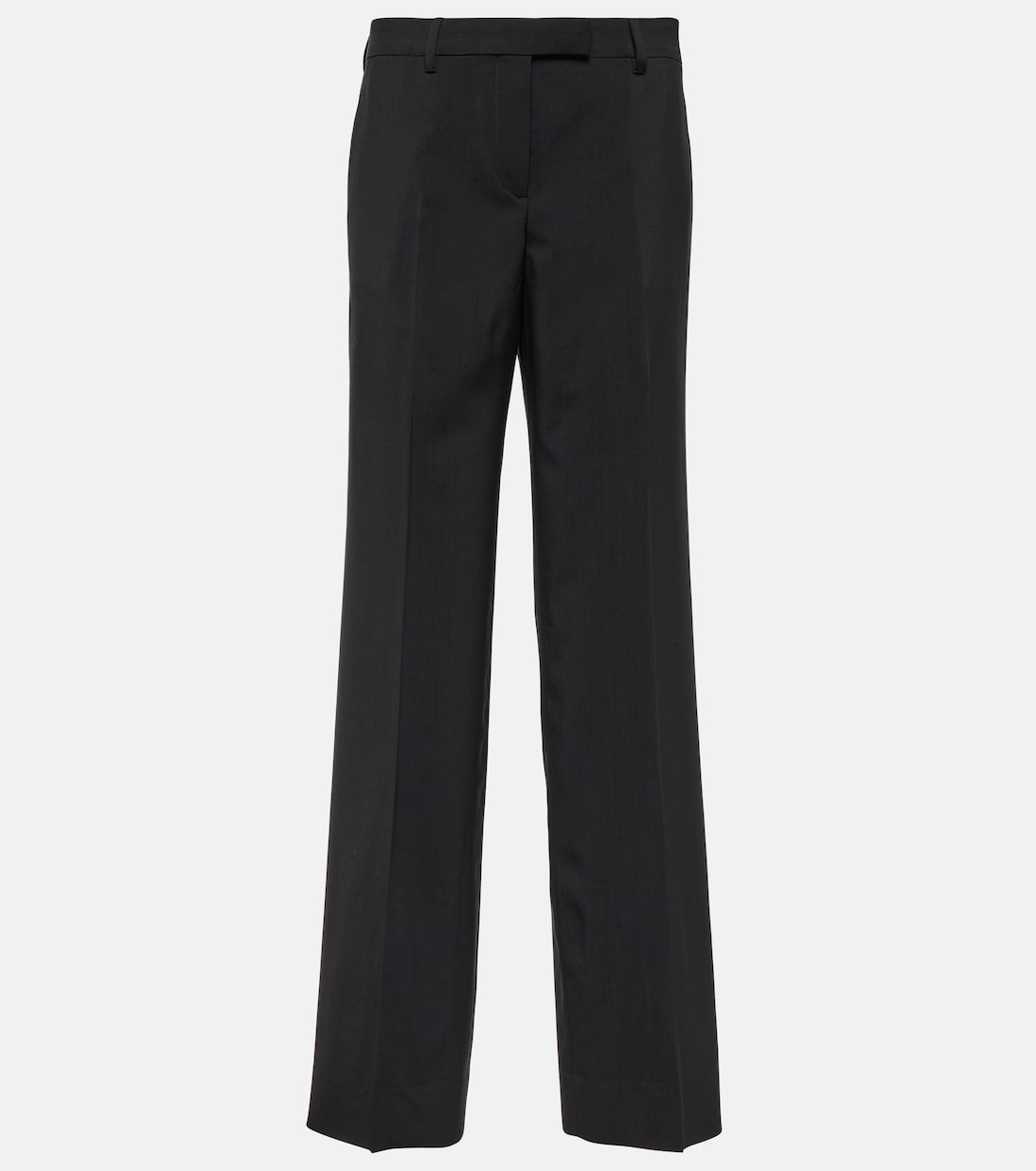 Pantaloni Dritti in Tessuto Misto Lana Miu Miu per Giovani Stilisti
