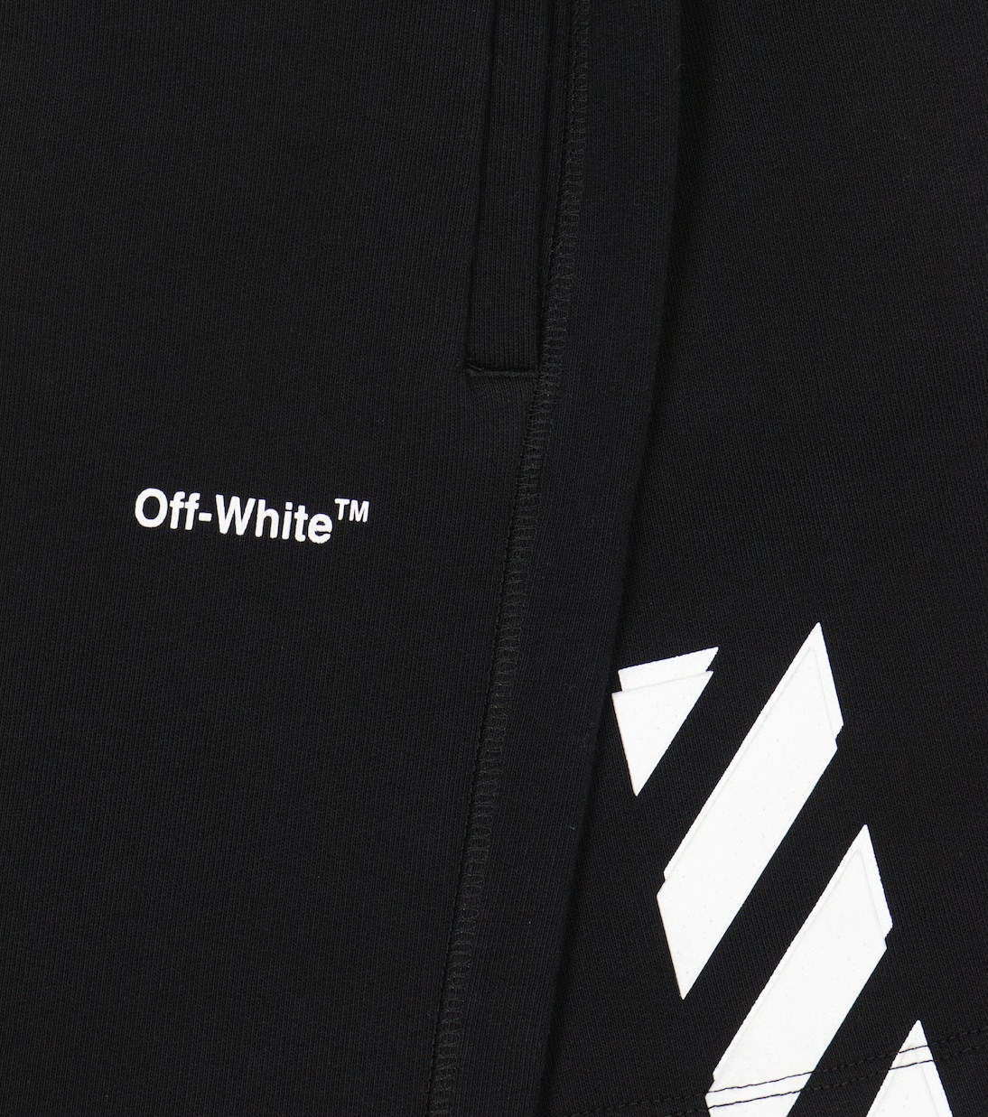 Logo cotton jersey track shorts | Off-White Kids