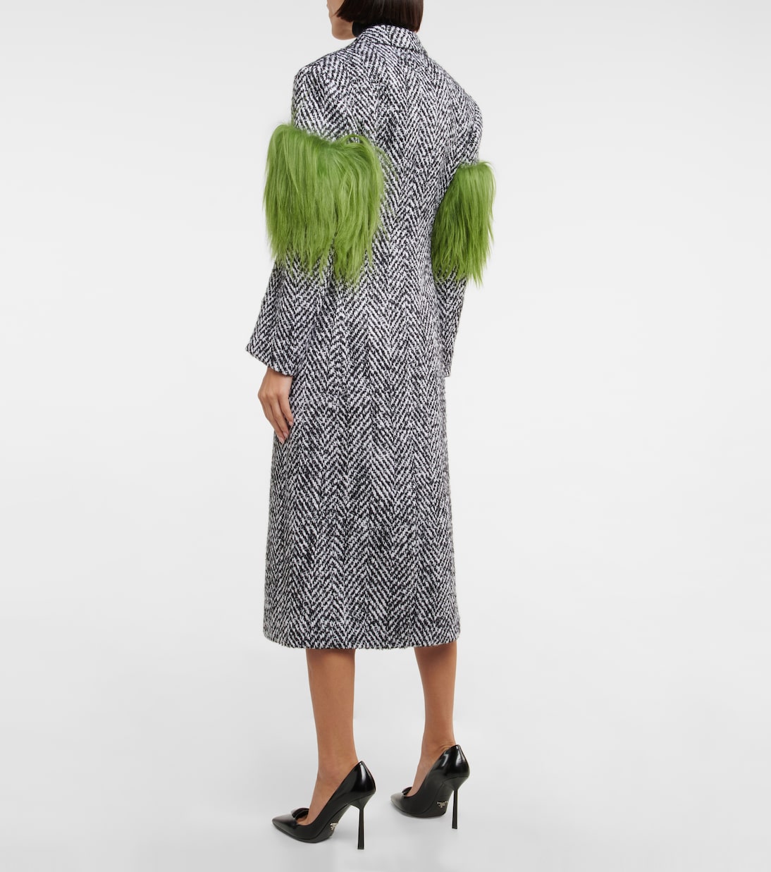 Abrigo de tweed con borrego | Prada
