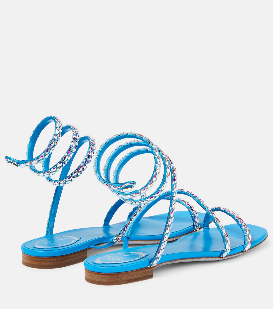 Crystal-embellished satin sandals | Rene Caovilla
