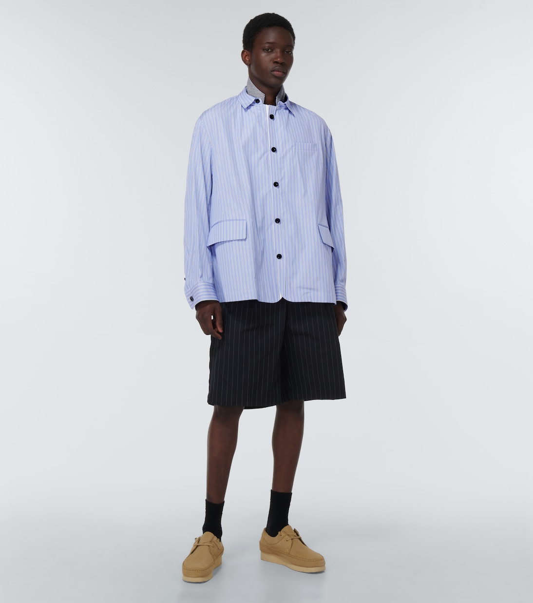 Camisa de algodón a rayas | Sacai