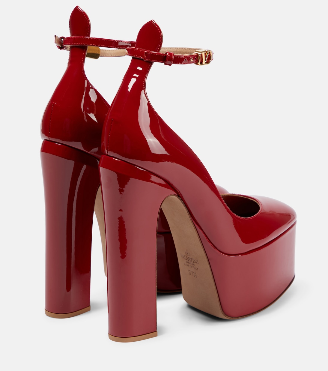 Plateau-Pumps Tan-Go 155 aus Lackleder | Valentino Garavani