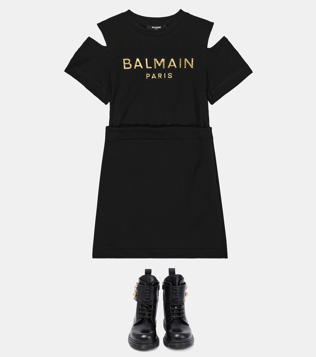 Abito in jersey di cotone | Balmain Kids