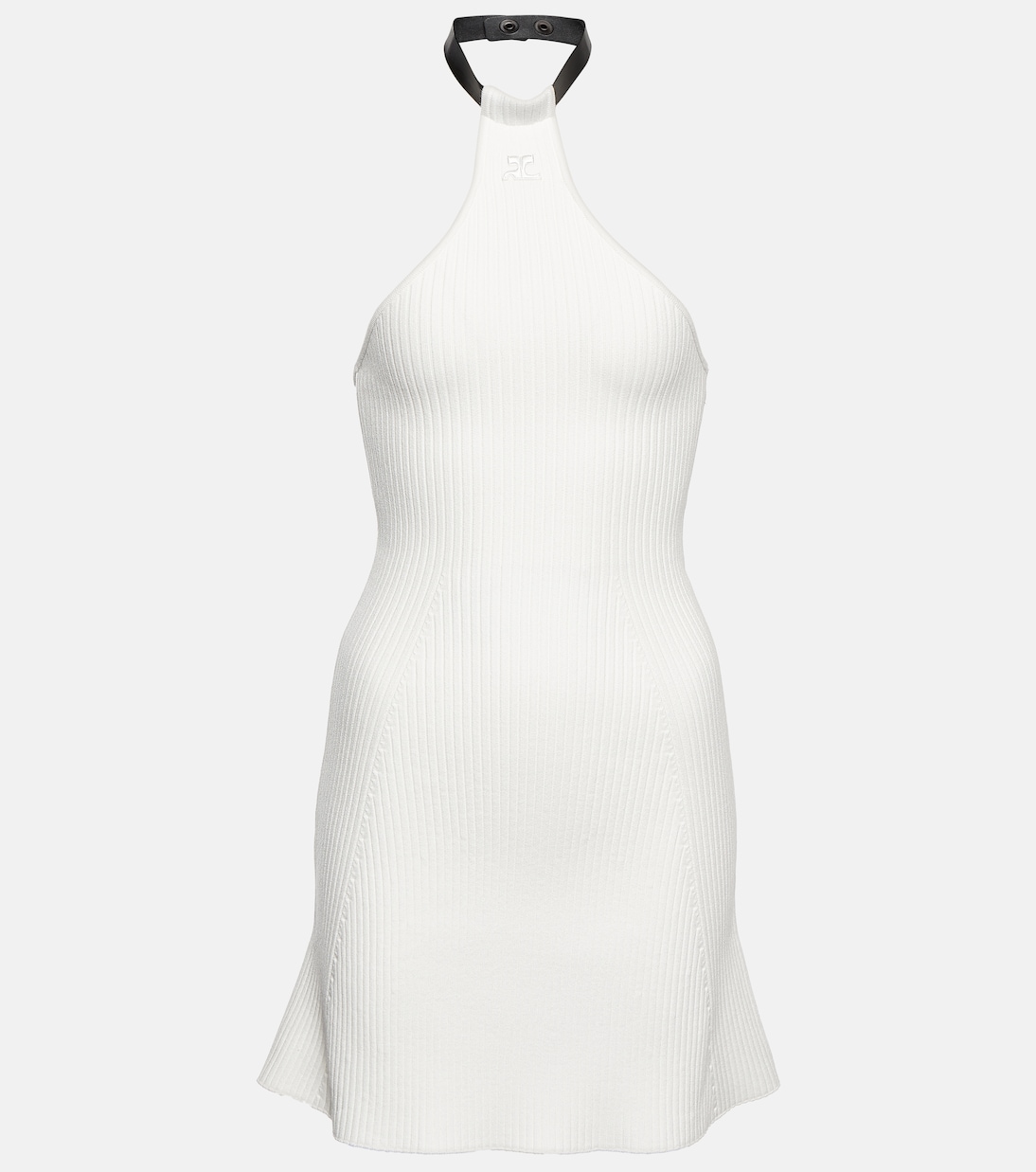 Ribbed-knit halterneck minidress | Courrèges