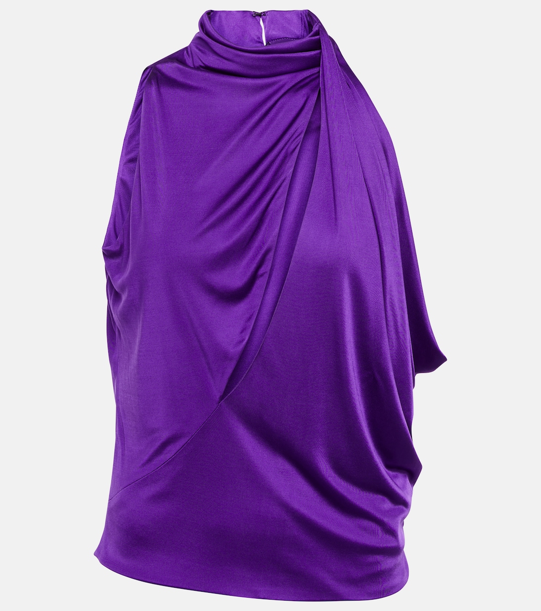 Top à col roulé en satin | Versace