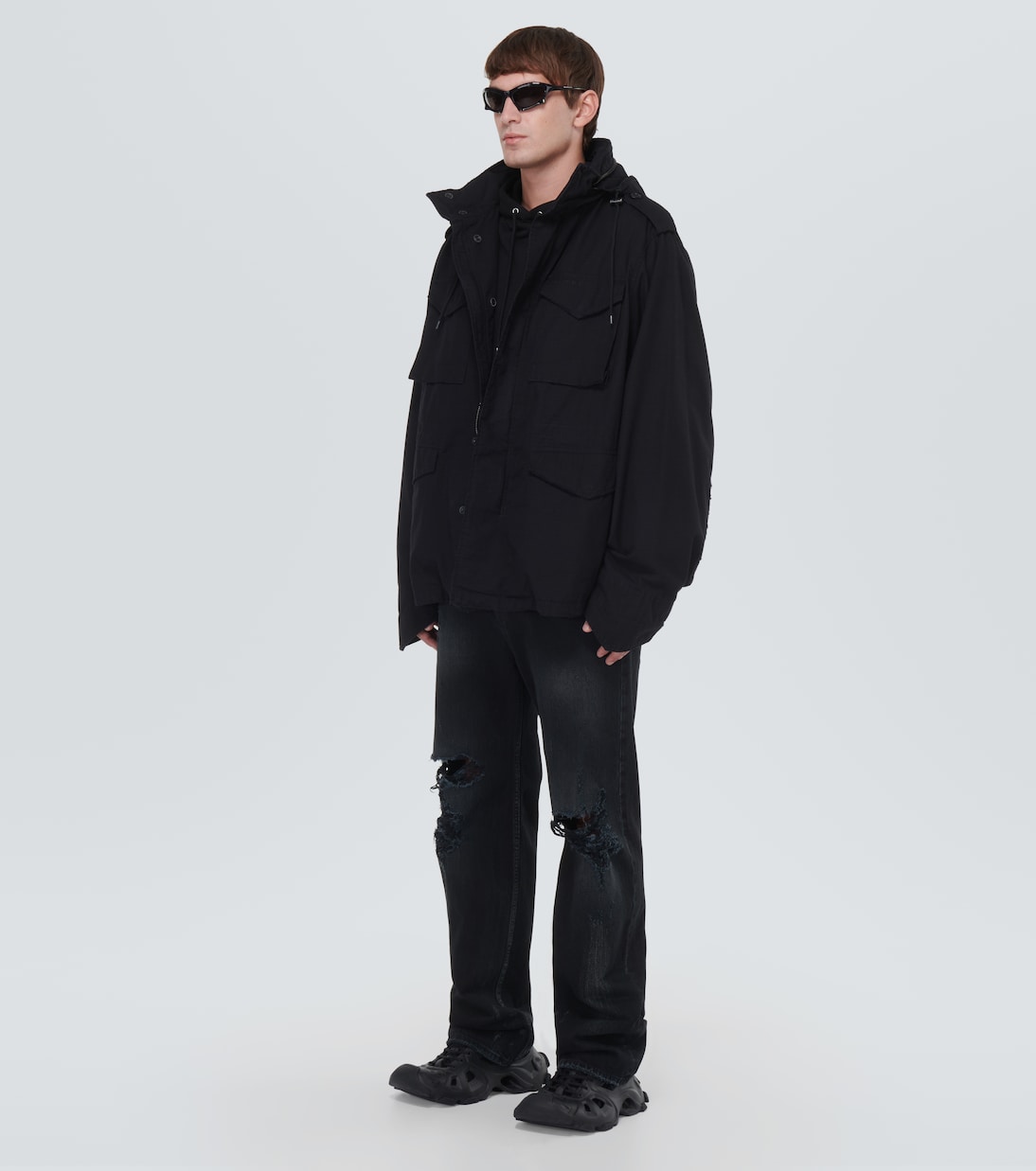 Distressed cotton parka | Balenciaga