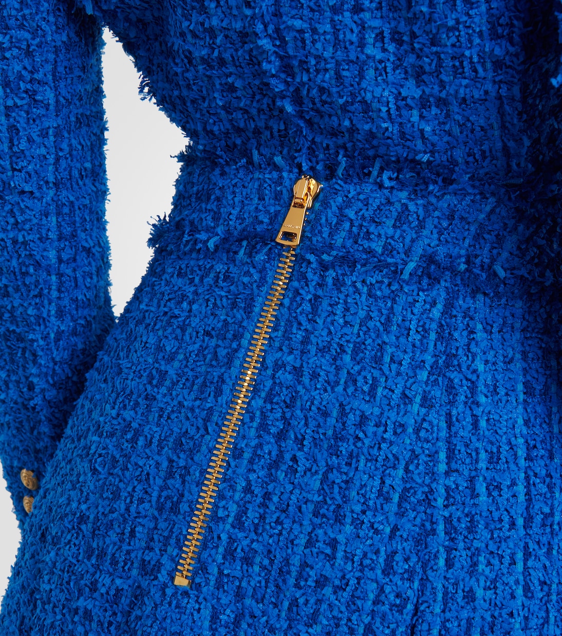 Minigonna in tweed a pieghe | Balmain