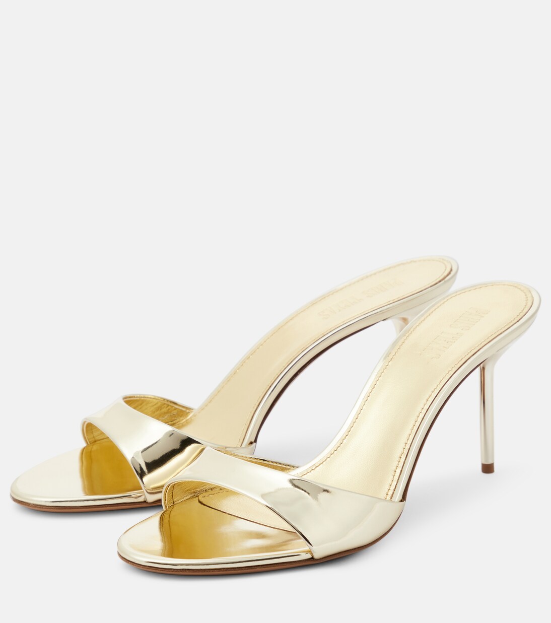 Pantoletten Lidia aus Metallic-Leder | Paris Texas