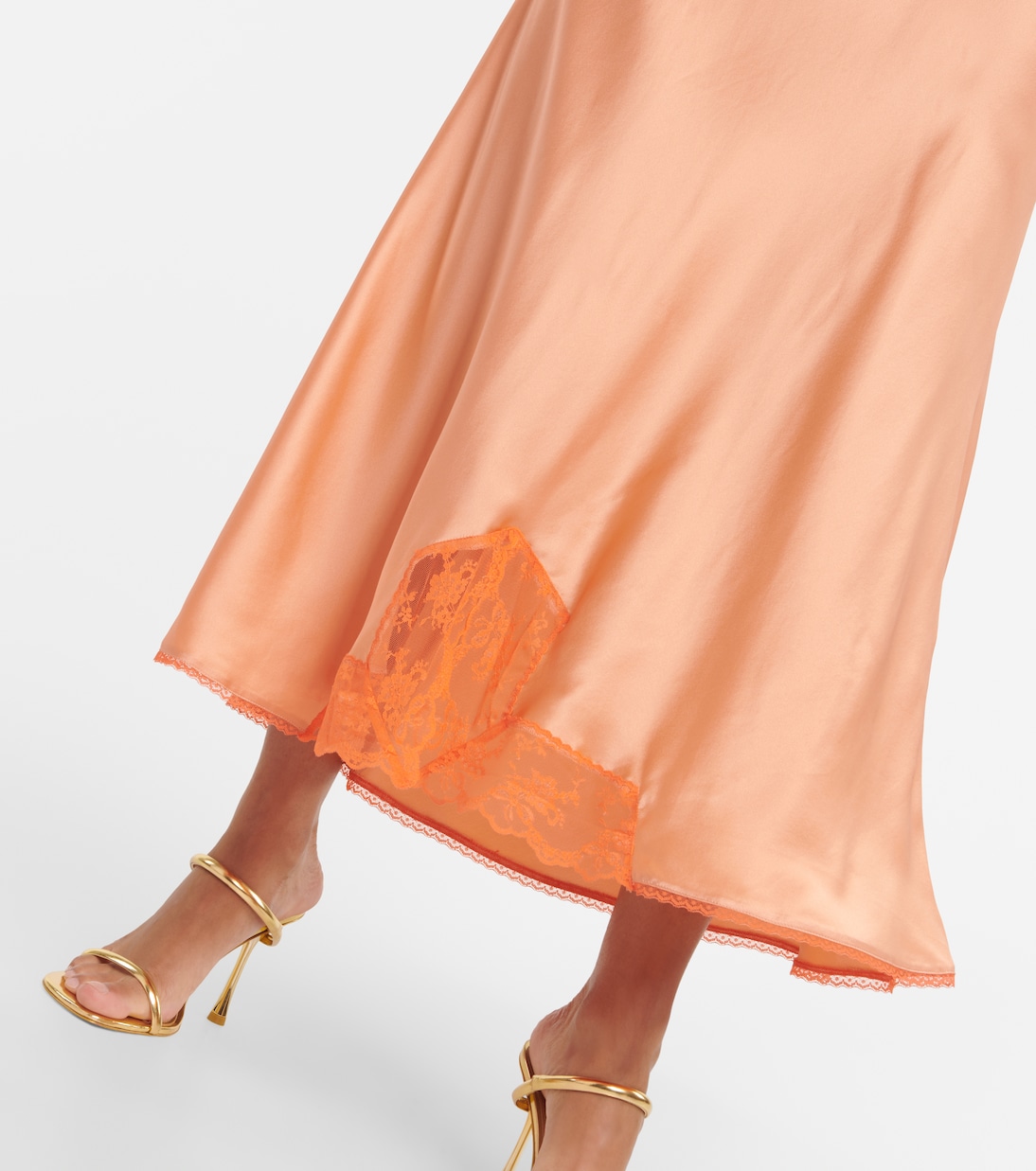Aries lace-trimmed silk maxi dress | SIR