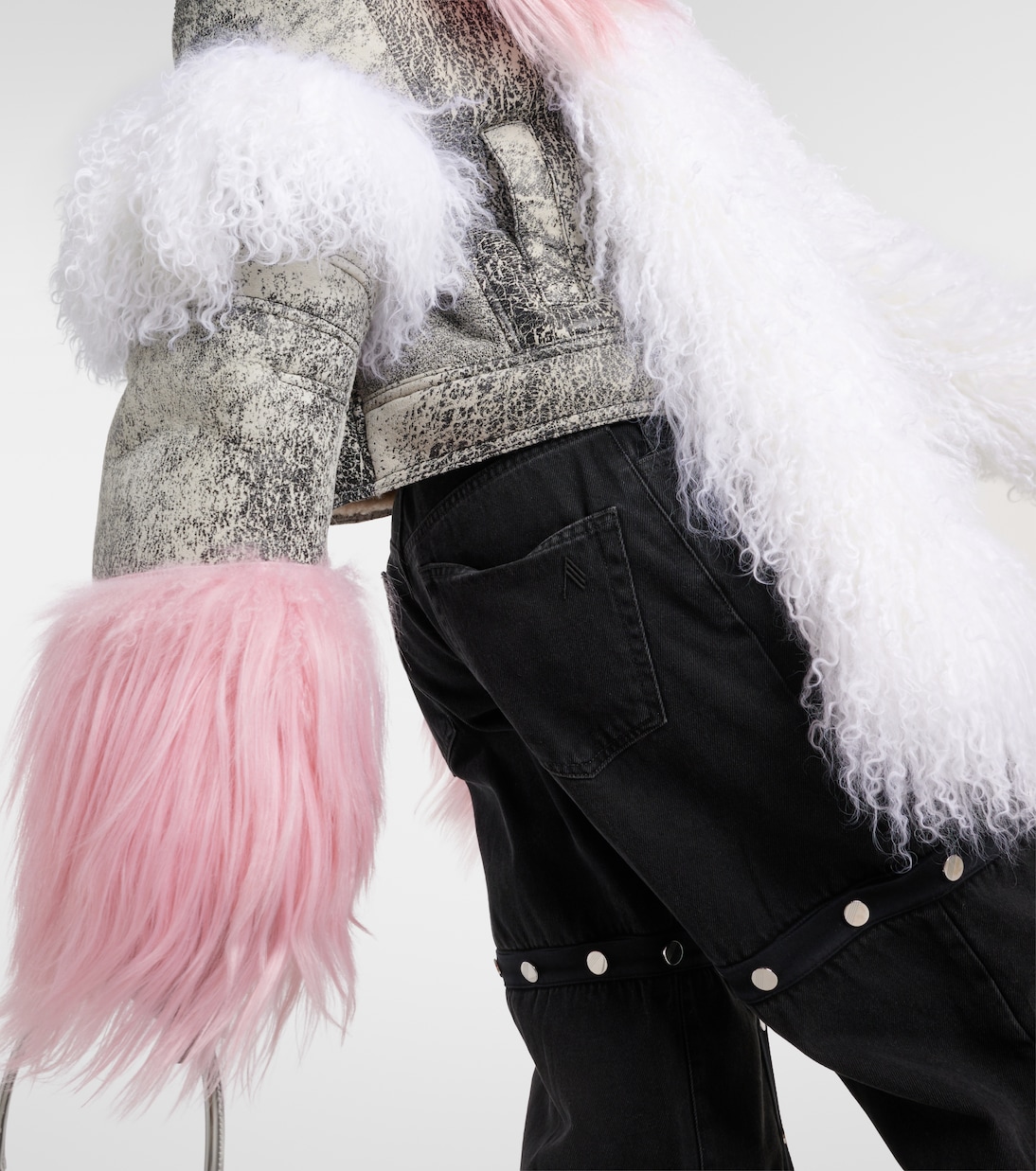Chaqueta de piel con borrego | The Attico