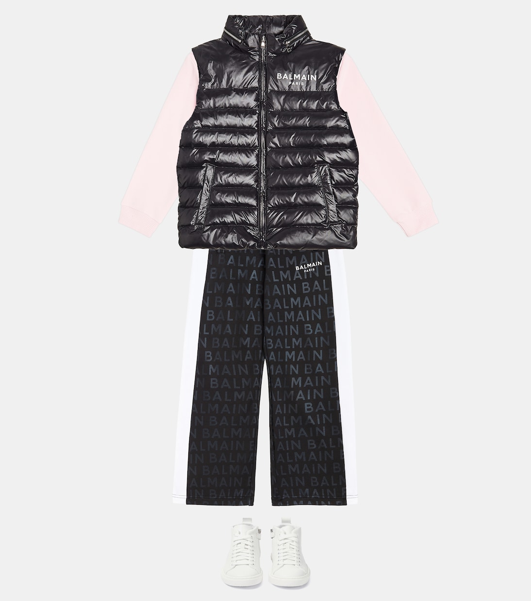 Sudadera de jersey de algodón con logo | Balmain Kids
