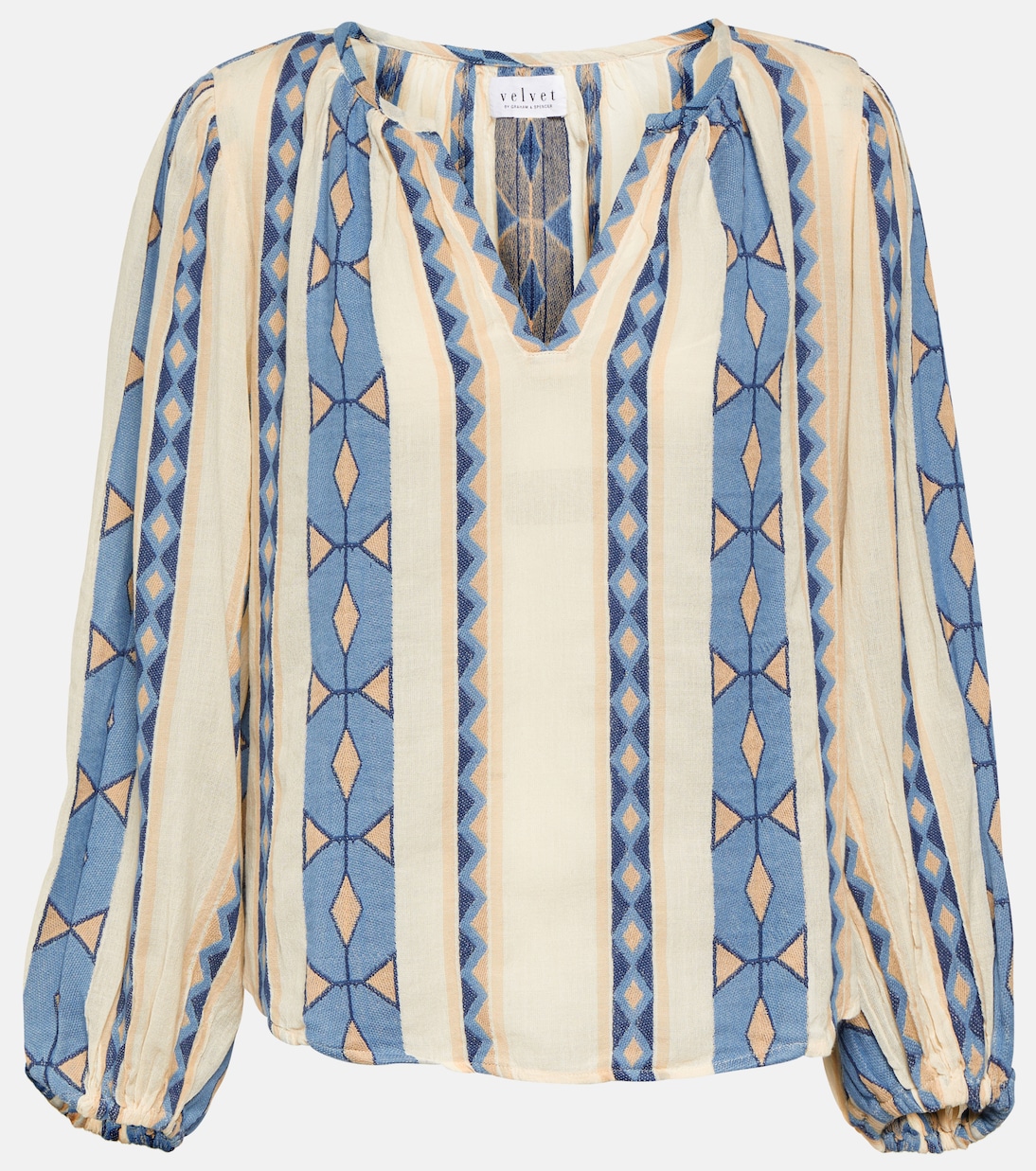 Bedruckte Bluse aus Baumwolle | Velvet