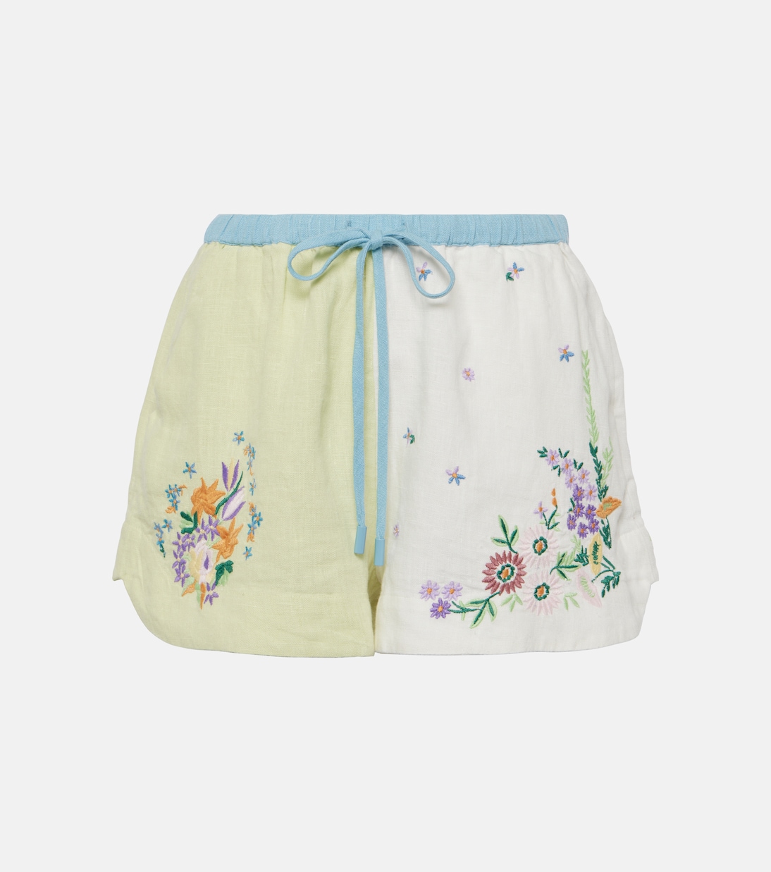 Shorts Willa in lino con ricamo | Alémais