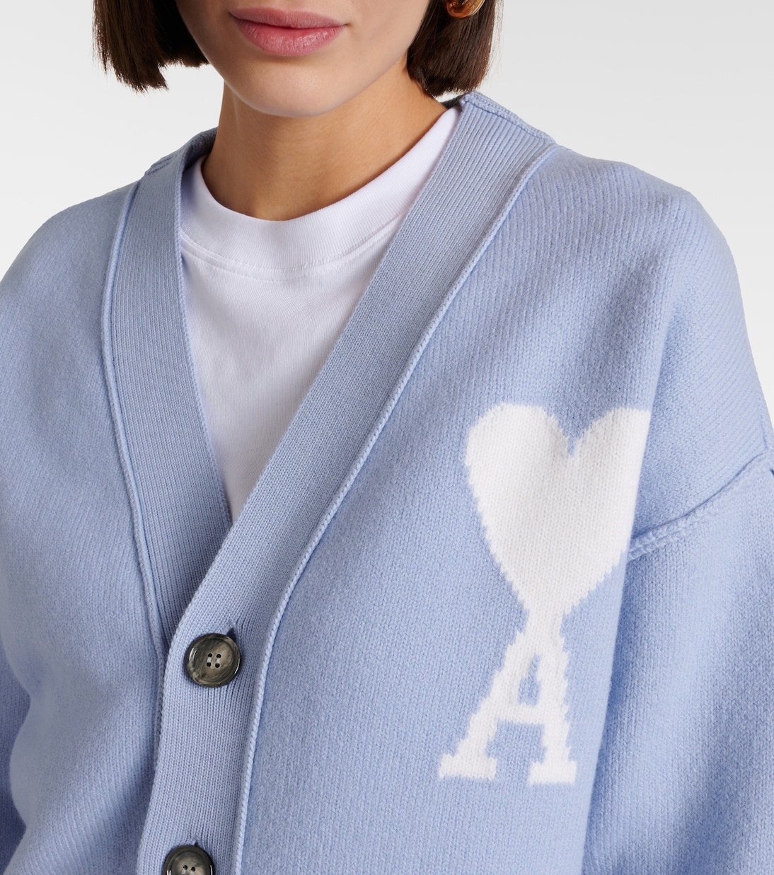 Ami de Cœur wool cardigan  | Ami Paris