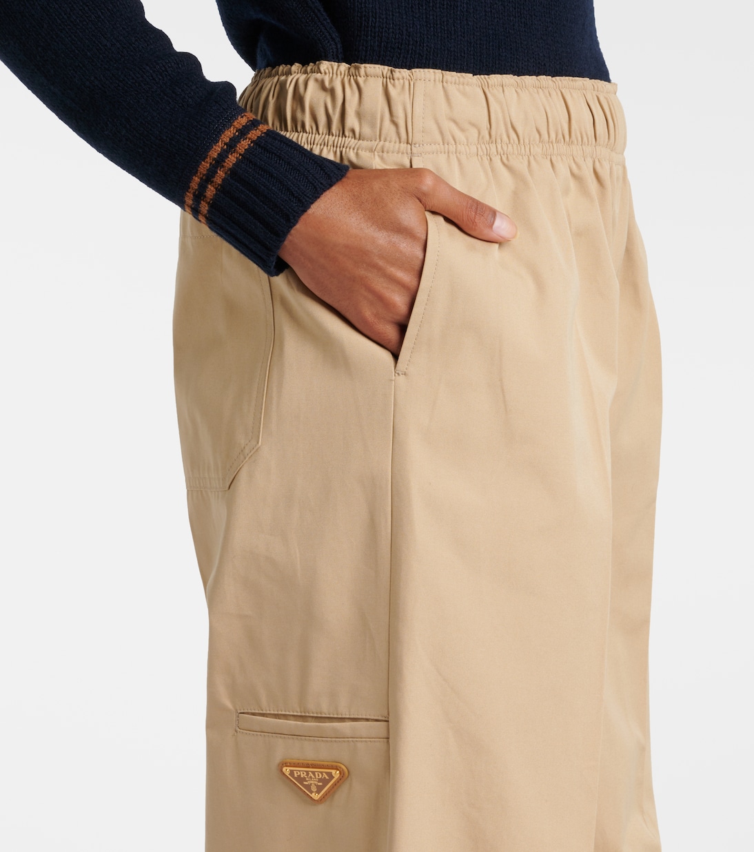 Pantalones Rectos de Algodón Ligero para Jóvenes por Prada
