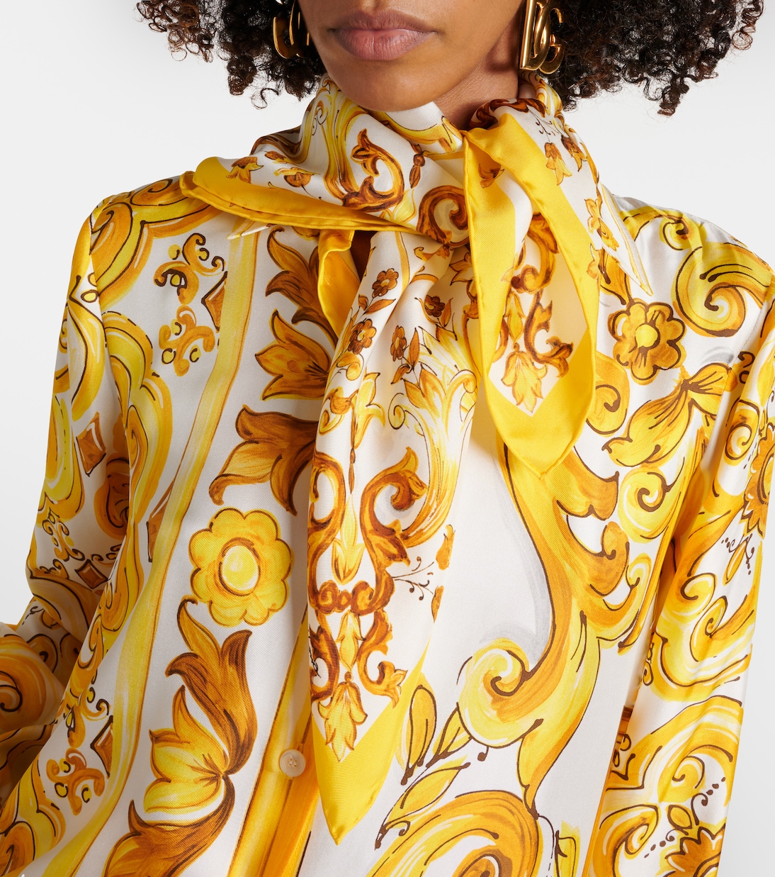 Foulard Majolica en soie | Dolce&Gabbana