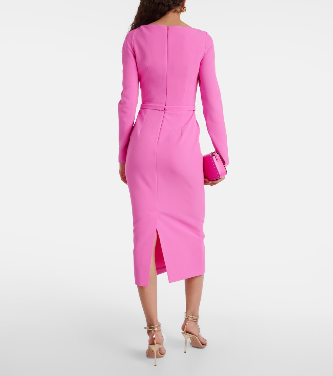 Vestido midi Maha de crepé | Safiyaa