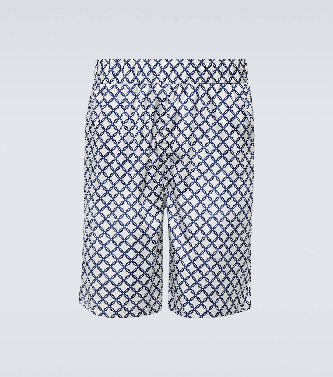 Shorts Palma de mezcla de seda estampada | Frescobol Carioca